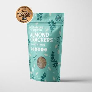 Little Bird Almond Crackers Sea Salt and Thyme 100 grams