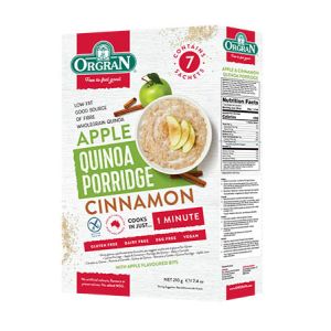 Brekki Porridge Hot Cereal – Apple & Cinnamon 210g