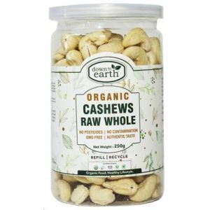 Organic Cashews Raw Whole 250g