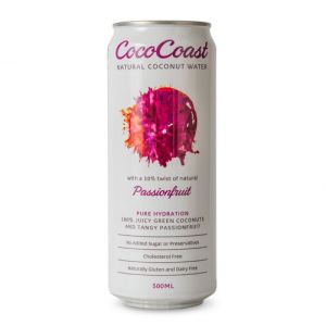 Cococoast Natural Coconut Water Passionfruit 500ml