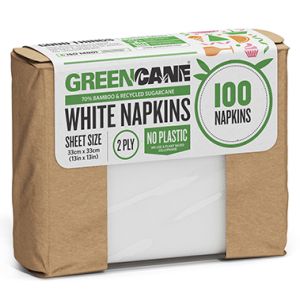 Greencane White Napkins Pack-100 Napkins per pack