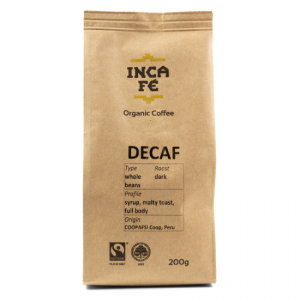 IncaFe Decaf Espresso Grind Coffee, 200g