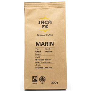 IncaFe Marin Estate Coffee Beans 200gms