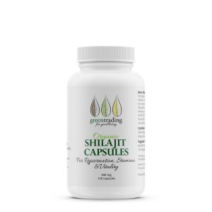 Organic Shilajit 120 Veggie Capsules 500mg 