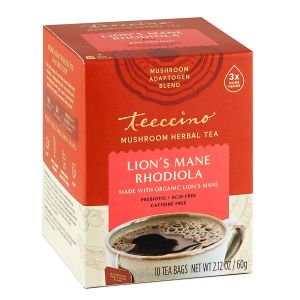 LION’S MANE RHODIOLA MUSHROOM ADAPTOGEN HERBAL TEA | 10 CT